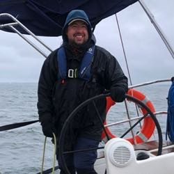 Daniel Wlaźlak on Lake Kisajno